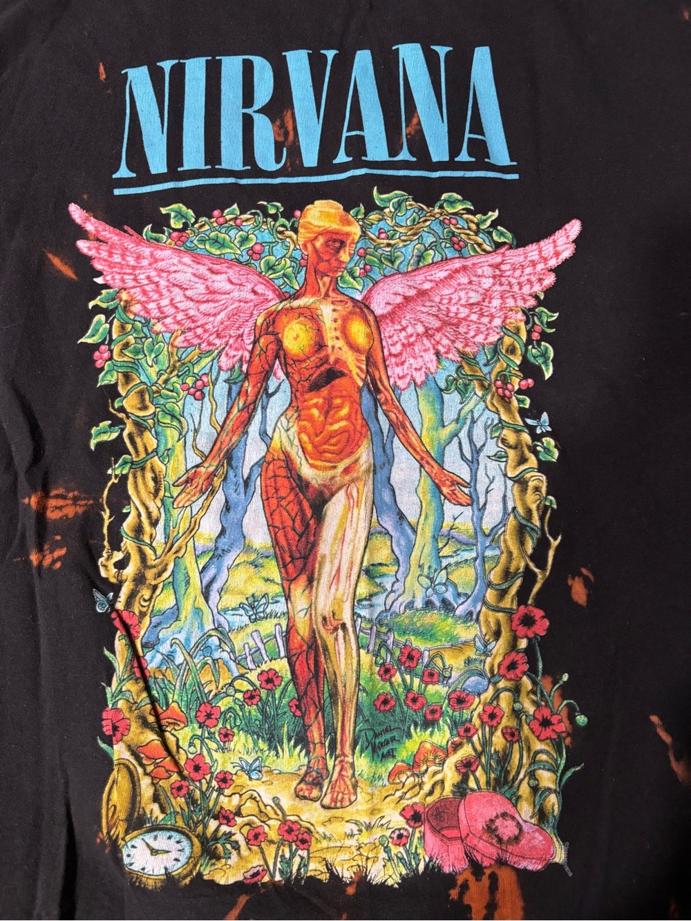 Nirvana Black Tie-Dye Band Tee In Utero L - Picture 2 of 4